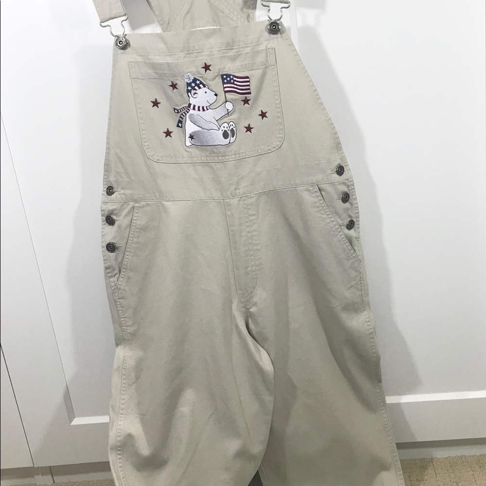 Cover alls 100 % cotton made in Hong Kong.